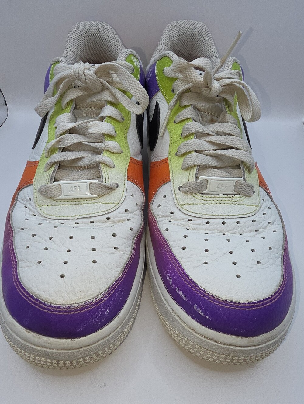 Nike Women's 10 Air Force 1 Low Multi-Color Gradient - Picture 3 of 8